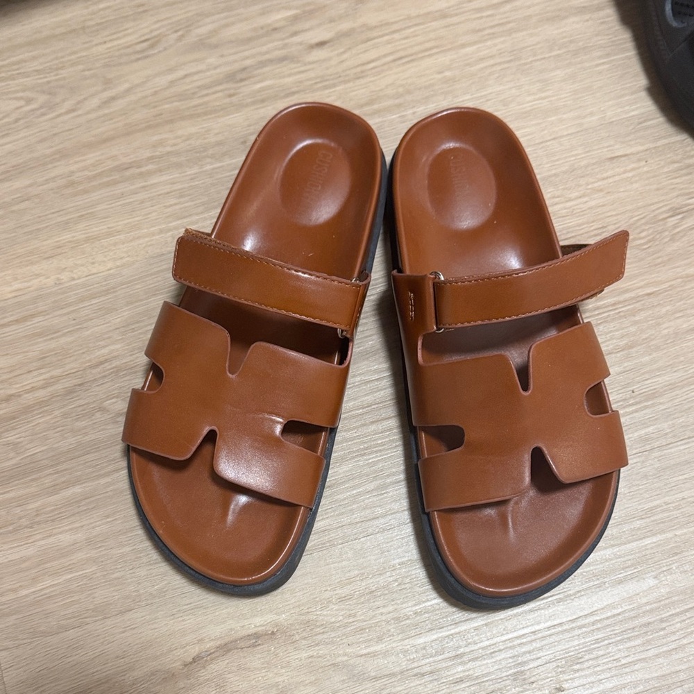 Brown Slide Sandals
